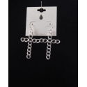 Ladies' Chain Cross Earrings