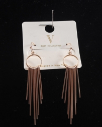 Ladies' Metal Fringe Hoop Earring