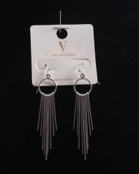 Ladies' Metal Fringe Hoop Earring