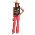 Rock and Roll Cowgirl® Girls' Pink Distressed Flare Jean