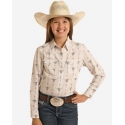 Rough Stock® by Panhandle Slim Girls' Novelty Steer Print LS Shirt