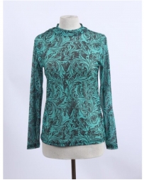 Ladies' Tooled In Turquoise Top