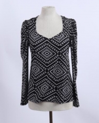 Ladies' Bubble Aztec Babe L/S Top