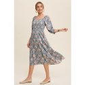 Listicle® Ladies' Smocked Sleeve Maxi Dress