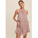 Listicle® Ladies' Halter Tiered Ruffle Dress