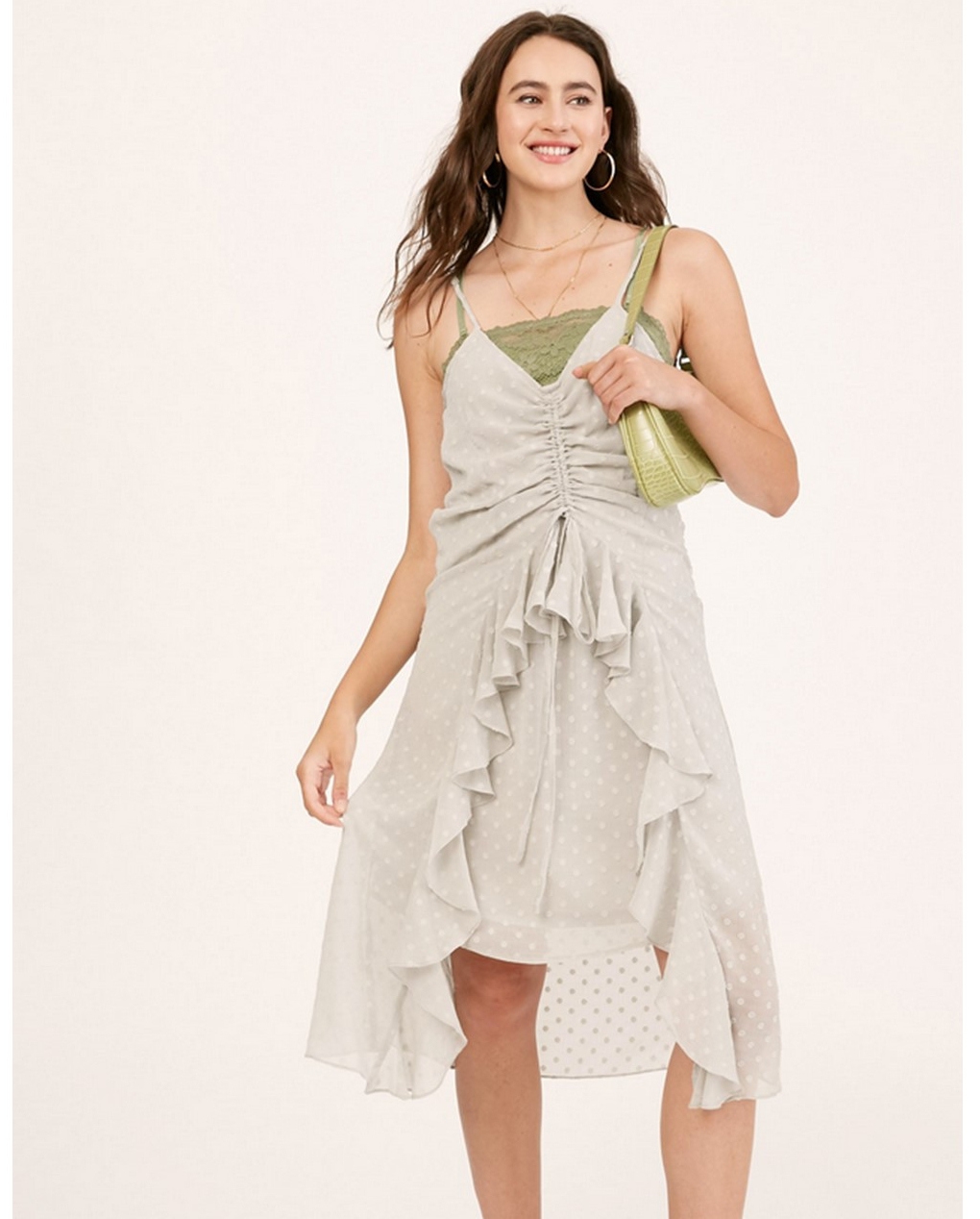 Listicle Ladies' Chiffon Ruched Layered Dress