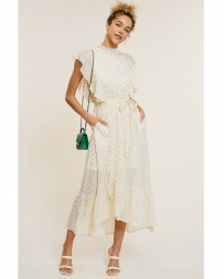 Listicle® Men's Foil Printed Chiffon Midi Dress