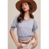 Listicle® Ladies' Soft Knit Puff Sleeve Top
