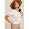 Listicle® Ladies' Soft Knit Puff Sleeve Top