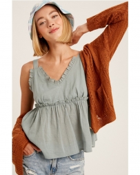 Listicle® Ladies' V-Neck Ruffle Cami Top