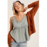 Listicle® Ladies' V-Neck Ruffle Cami Top