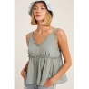 Listicle® Ladies' V-Neck Ruffle Cami Top