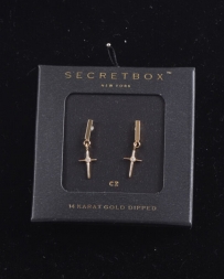 Ladies' Dipped Cross Earring Gold