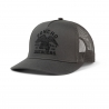 Poncho(TM) Grey Eagle Trucker Cap - Black