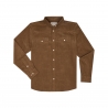 Poncho(TM) Men's The Barnhart Brown Corduroy Long Sleeve Snap Shirt