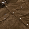 Poncho(TM) Men's The Barnhart Brown Corduroy Long Sleeve Snap Shirt