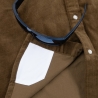 Poncho(TM) Men's The Barnhart Brown Corduroy Long Sleeve Snap Shirt