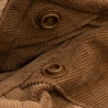 Poncho(TM) Men's The Barnhart Brown Corduroy Long Sleeve Snap Shirt