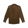 Poncho(TM) Men's The Barnhart Brown Corduroy Long Sleeve Snap Shirt
