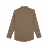 Poncho(TM) Men's The Cotulla Brown Performance Denim Long Sleeve Snap Shirt