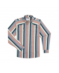 Poncho(TM) Men's The Frontman Rodeo Stripes Performance Denim Long Sleeve Snap Shirt