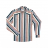 Poncho(TM) Men's The Frontman Rodeo Stripes Performance Denim Long Sleeve Snap Shirt