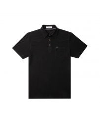 Poncho(TM) Men's The Permian Black Pima Cotton Field Polo