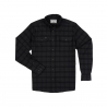 Poncho(TM) Men's The Black Canyon Black and Grey Plaid Performance Flannel Long Sleeve Shirt
