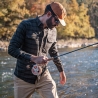 Poncho(TM) Men's The Black Canyon Black and Grey Plaid Performance Flannel Long Sleeve Shirt