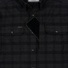 Poncho(TM) Men's The Black Canyon Black and Grey Plaid Performance Flannel Long Sleeve Shirt