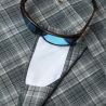 Poncho(TM) Men's The Cashiers Blue and Grey Plaid Performance Flannel Long Sleeve Shirt