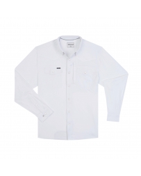 Poncho(TM) Men's The Odessa White Performance Long Sleeve Snap Shirt