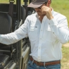 Poncho(TM) Men's The Odessa White Performance Long Sleeve Snap Shirt