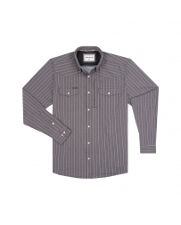 Poncho(TM) Men's The Camino Starry Charcoal Haze Performance Long Sleeve Snap Shirt