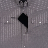 Poncho(TM) Men's The Camino Starry Charcoal Haze Performance Long Sleeve Snap Shirt