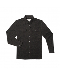 Poncho(TM) Men's The Pat Garrett Black Floral Print Performance Long Sleeve Snap Shirt