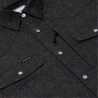 Poncho(TM) Men's The Pat Garrett Black Floral Print Performance Long Sleeve Snap Shirt