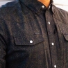 Poncho(TM) Men's The Pat Garrett Black Floral Print Performance Long Sleeve Snap Shirt