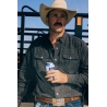 Poncho(TM) Men's The Pat Garrett Black Floral Print Performance Long Sleeve Snap Shirt