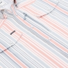 Poncho(TM) Men's The Land Of The Free Tan/Red/Blue Stripe Performance Long Sleeve Snap Shirt