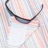 Poncho(TM) Men's The Land Of The Free Tan/Red/Blue Stripe Performance Long Sleeve Snap Shirt