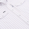 Poncho(TM) Men's The 1776 Red/White/Blue Vertical Stripe Performance Long Sleeve Snap Shirt