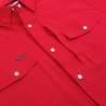 Poncho(TM) Men's The Play Action Red Performance Short Sleeve Snap Shirt
