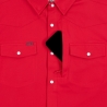 Poncho(TM) Men's The Play Action Red Performance Short Sleeve Snap Shirt