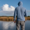 Poncho(TM) Men's The Blue Hole Bridge Slate Blue Performance Hoodie