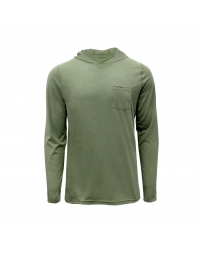 Poncho(TM) Men's The Boundary Waters Moss Green Performance Hoodie