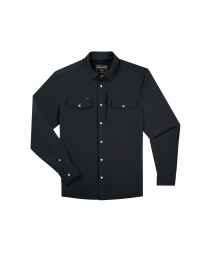 Poncho(TM) Men's The Charro Black Tuff-Thread Long Sleeve Snap Shirt