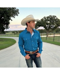 Drover Men's The Highwaymen Signature Series Blue Performance Vent Shirt