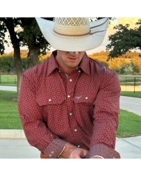 Drover Men's The Pecos Signature Series Red Performance Vent Shirt