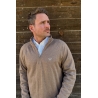Drover Men's Solid 1/4 Zip Pullover - Brown